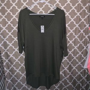 Express Knit Tunic Olive Green